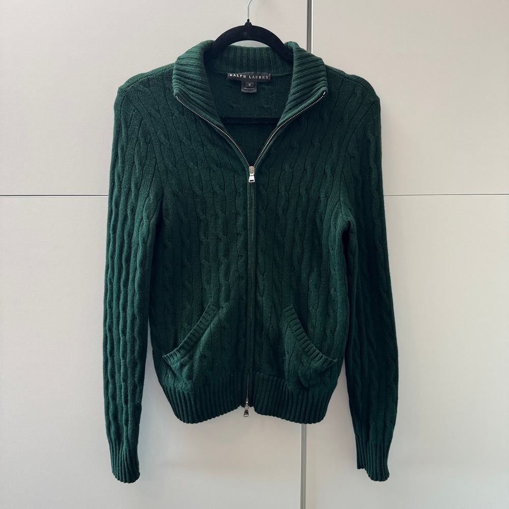 Ralph Lauren Cashmere Cardigan Zip Sweater